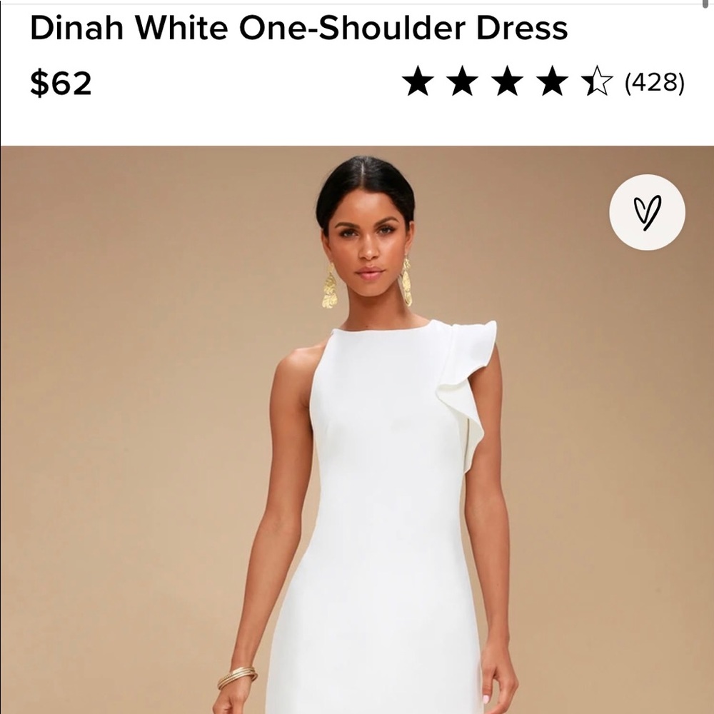 NWT Bride Lulu white one shoulder dress (wedding/bride!)